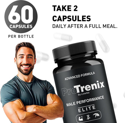 (3 Pack) ProTrenix Pills, ProTrenix Pills for Men, ProTrenix Capsules, ProTrenix Supplement Capsules All Natural Support - Premium Formula, ProTrenix Advanced Formula, 180 Capsules for 3 Month