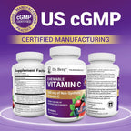 Dr. Berg Complejo de Vitamina C Masticable - Elaborado con Bayas Orgánicas No-GMO - 60 Deliciosas Pastillas