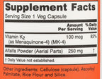 NOW Foods Vitamina K-2, 100 Cápsulas