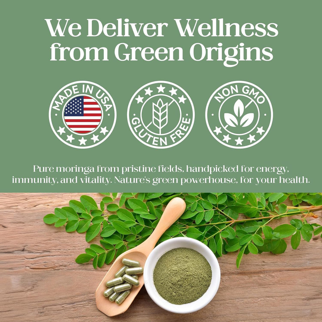 HyberVive Moringa Pura Cápsulas 800mg - 60 Cápsulas Veganas