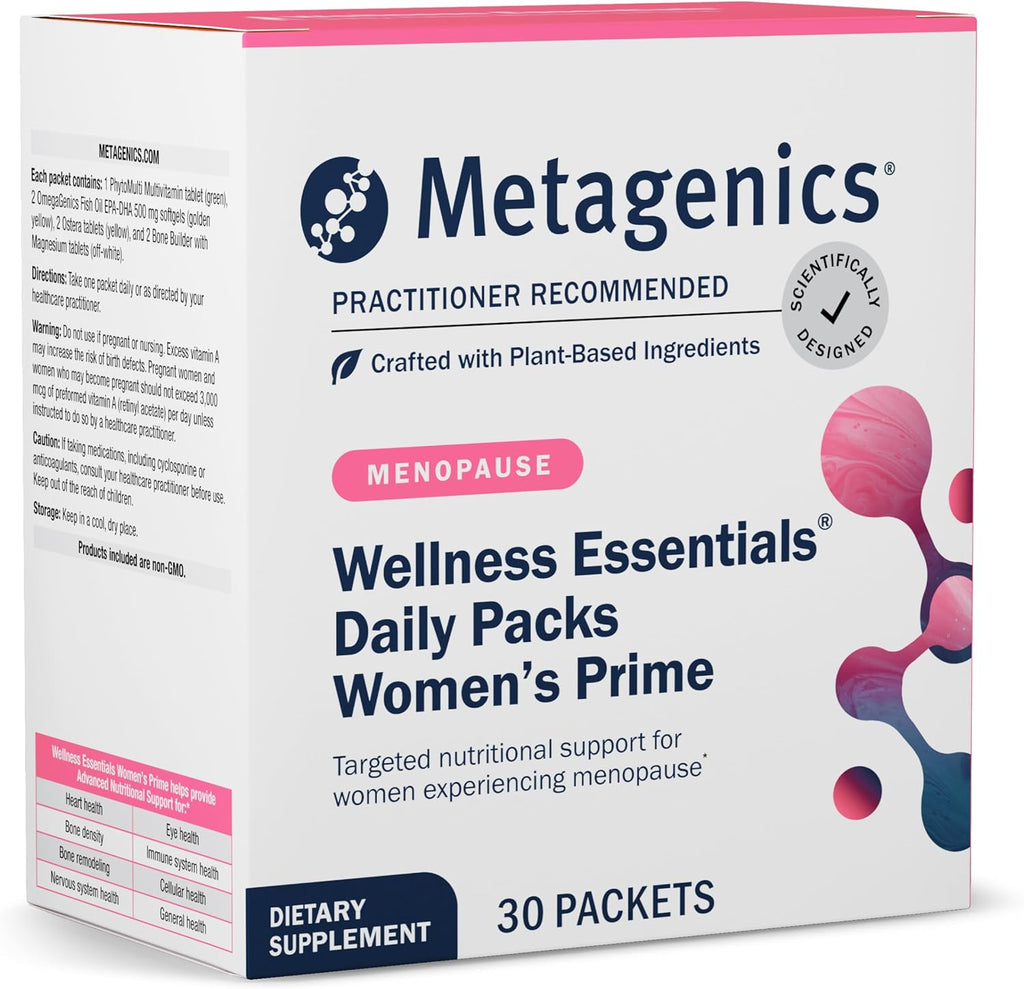 Metagenics Wellness Essentials Women's Prime - Multivitamínico Diario y Omega-3 para la Menopausia