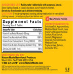 Nature Made Super C Comprimidos con Vitamina D3 y Zinc, 1000 mg de Vitamina C, 60 Comprimidos