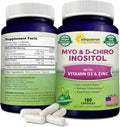 aSquared Nutrition Myo-Inositol & D-Chiro Inositol 40:1 con Vitamina D3 y Zinc - 180 Cápsulas