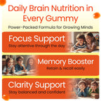 Real Focus Omega 3 for Kids - Gominolas de DHA con sabor a naranja - 60 unidades