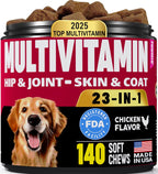 PAWMID Multivitamínicos Masticables para Perros con Probióticos - 140 Golosinas