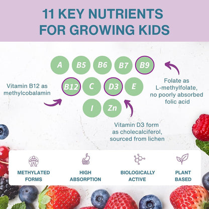 Igennus Methylated Kids Multivitamin Gummies – Zinc y Yodo: El zinc contribuye al crecimiento normal de los niños – Image 3