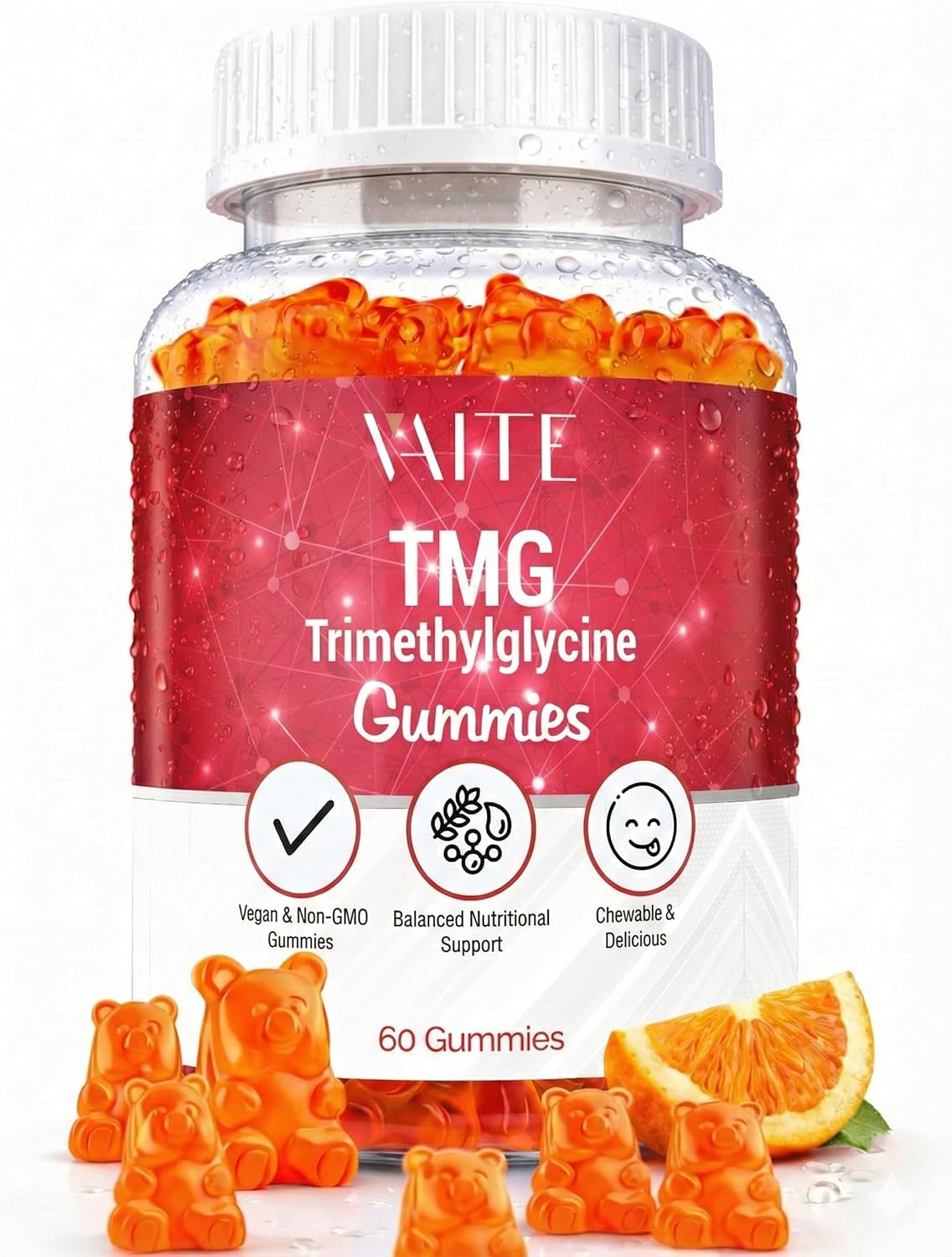 VAITE TMG Gummies – Trimetilglicina 800mg, 60 Gominolas Veganas