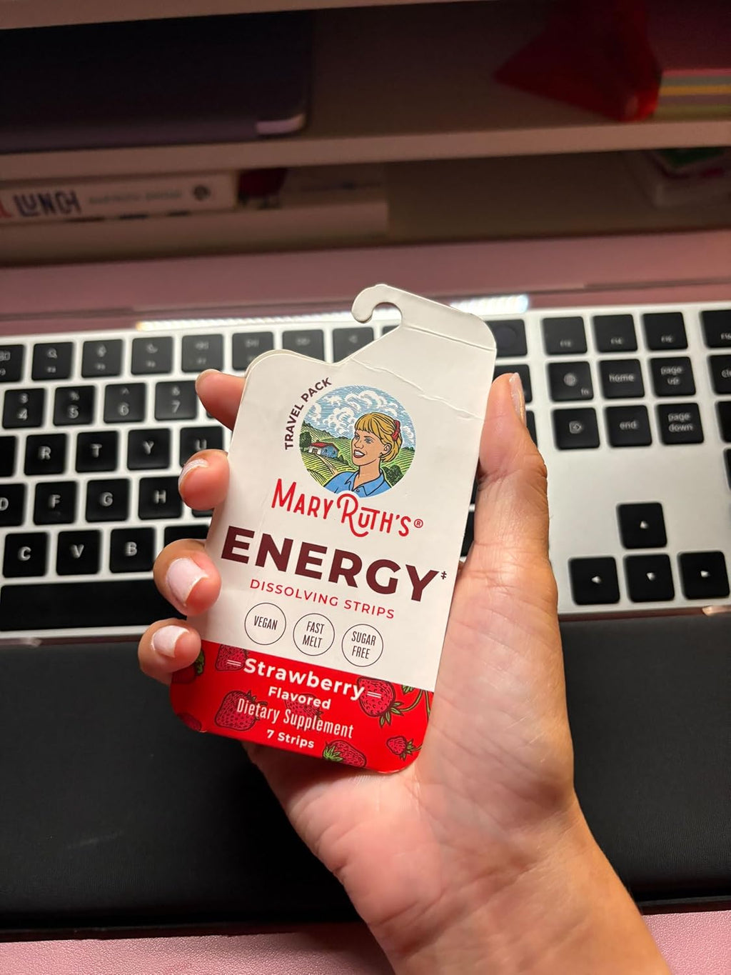 MaryRuth's Energy Dissolving Strips | B Vitamin Complex | Energy Metabolism | Vitamin B12 | Green Coffee Seed Extract | L Theanine | Strawberry Flavor | Vegan | Sugar Free | Gluten Free | 30 Count