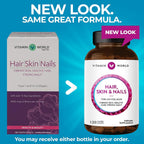 Vitamin World Hair, Skin and Nails Formula - 120 comprimidos