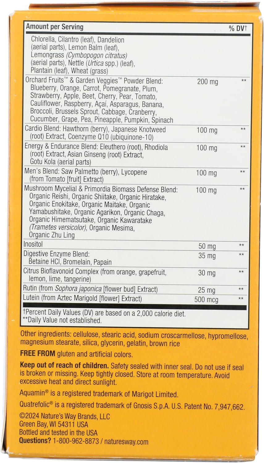 Nature's Way Multivitamínico Alive Energizer para Hombres, 90 Cápsulas