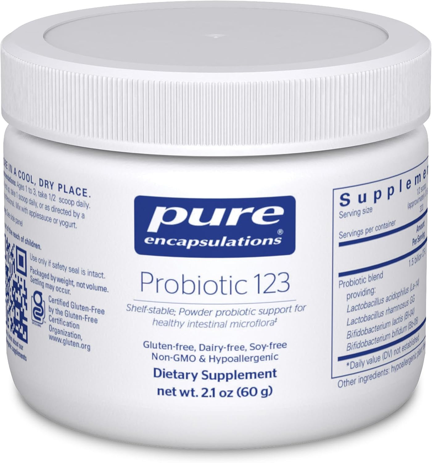 Pure Encapsulations Probiotic 123 | Apoyo Probiótico Infantil para la Flora Intestinal* | 60 g