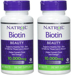 Natrol Biotin 10000 mcg - 200 comprimidos (2 envases de 100)