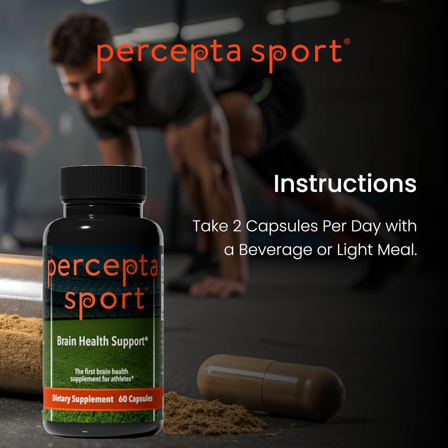Percepta Sport - Suplemento Cerebral Natural para Deportistas - 30 Días