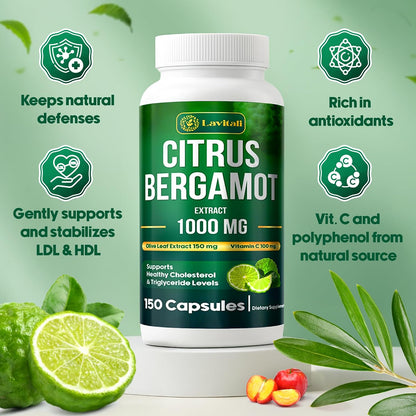 Extracto Concentrado de Bergamota Cítrica 25x, 1000mg por Dosis, 150 Cápsulas Vegetales - LaVitali – Image 2