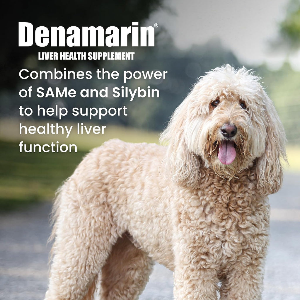 Nutramax Denamarin para Perros Grandes - Suplemento Hepático con SAMe y Silibina, 30 Comprimidos Recubiertos