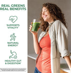 Country Farms Super Greens Power Pack, 50 Superalimentos Orgánicos, Polvo de Verduras con Probióticos para la Salud Digestiva y Alivio de la Hinchazón, Sin Sabor y Frutos del Bosque, 40 Porciones