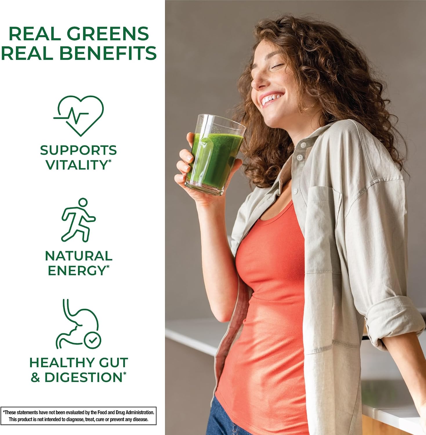 Country Farms Super Greens Power Pack, 50 Superalimentos Orgánicos, Polvo de Verduras con Probióticos para la Salud Digestiva y Alivio de la Hinchazón, Sin Sabor y Frutos del Bosque, 40 Porciones