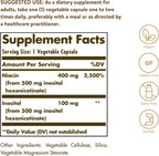 Solgar No-Flush Niacin 500 mg, 250 Vegetable Capsules - No Flushing