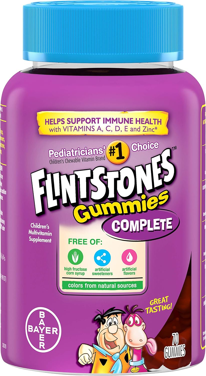 Flintstones Gummies Complete Multivitamínico Infantil, 70 Gominolas (Pack de 2)