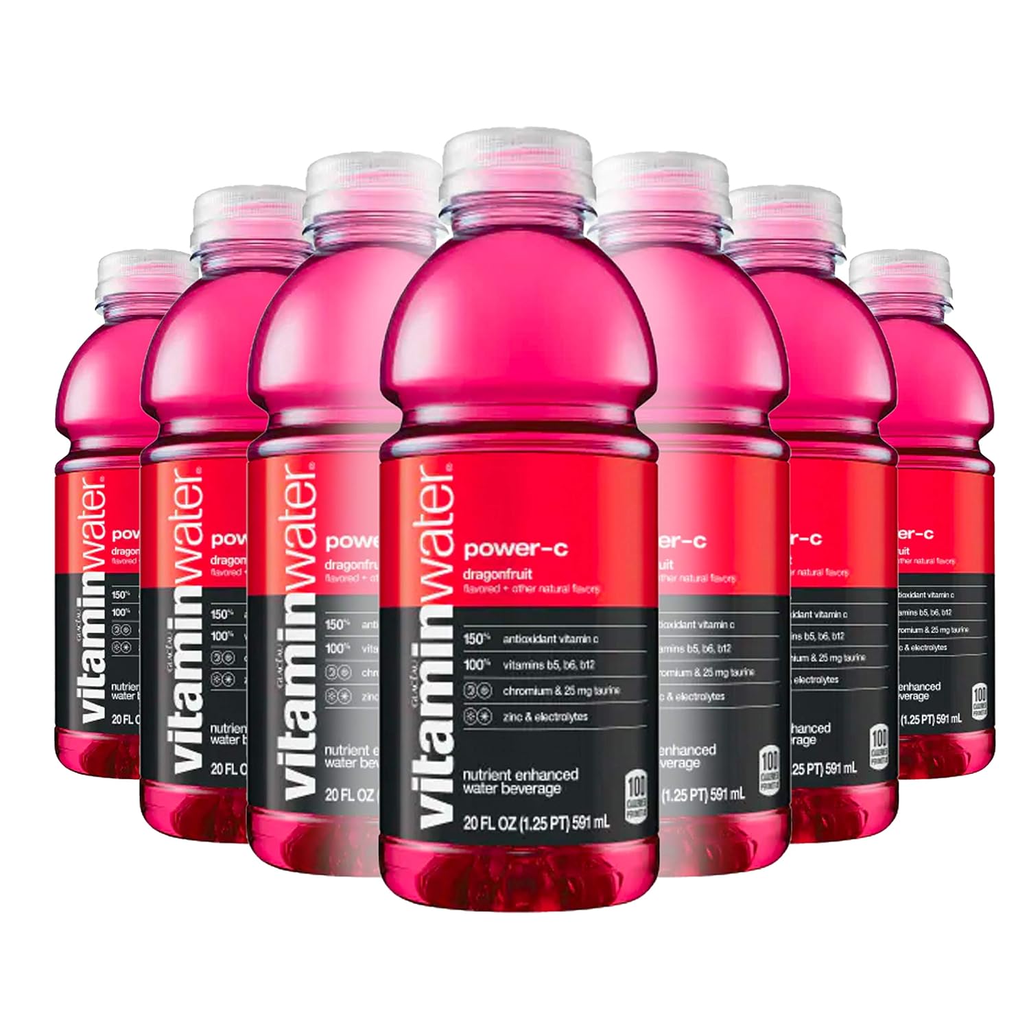 Vitamin Water Dragonfruit Power C - Pack de 6 botellas de 20 oz