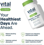 Hyperbiotics Vital Nutrients Prebiótico y Probiótico para Mujeres y Hombres | 60 mil millones UFC | Salud Digestiva | 60 Cápsulas Veganas