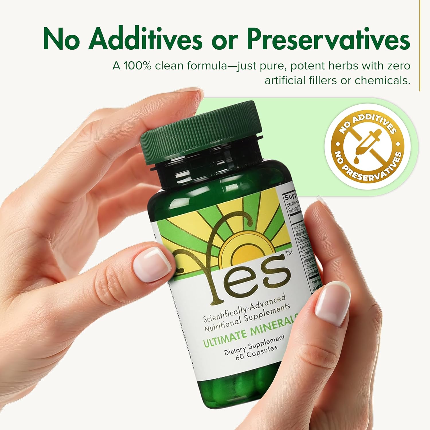 YES Chelated Magnesium & Zinc Multimineral (TRAACS) – 60 Cápsulas Veganas