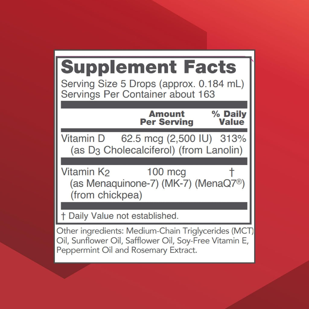 Protocol for Life Balance – Vitamina D3 y K2 Líquida (2500 UI + 100 mcg)