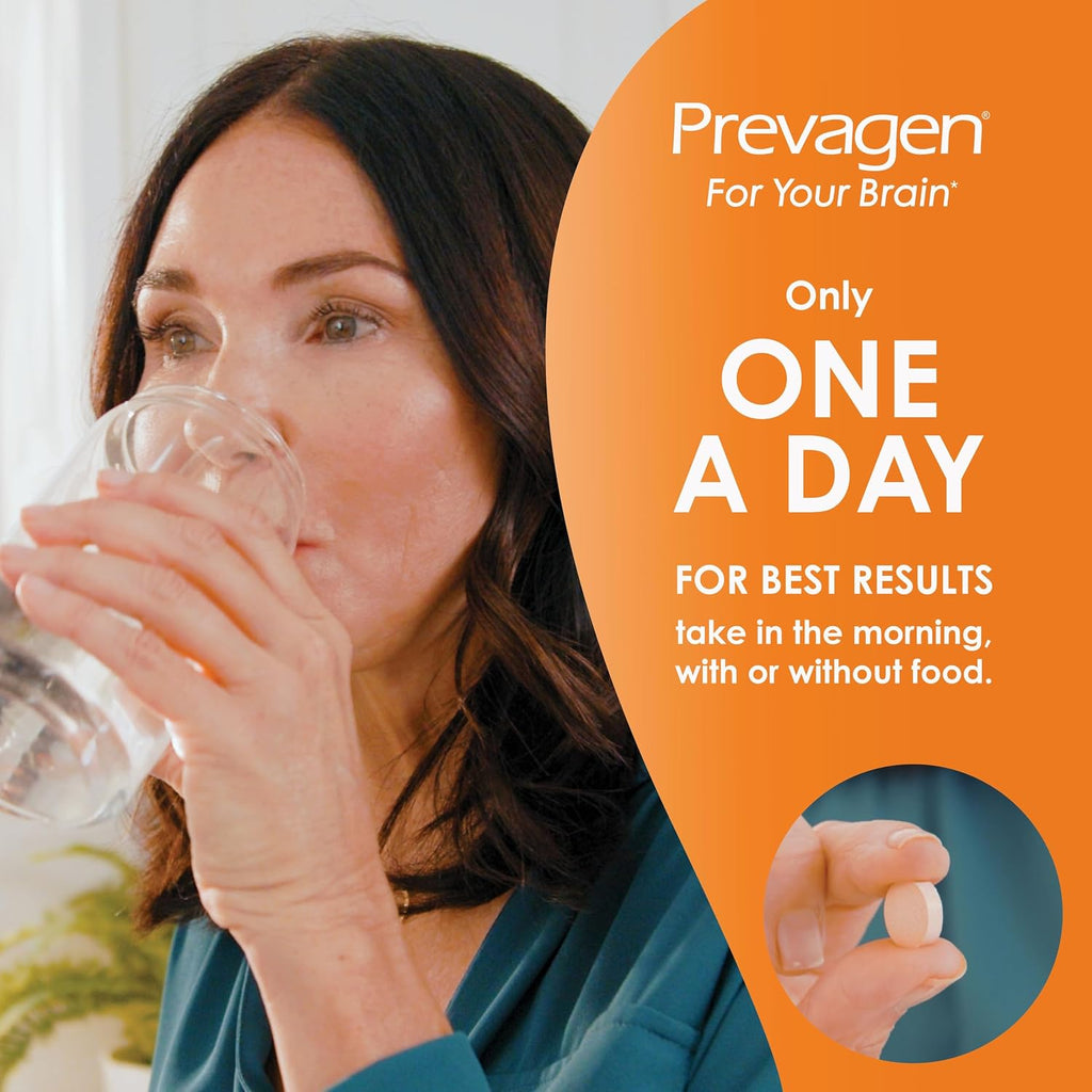 Prevagen Regular Strength Comprimidos Masticables Sabor Naranja - 30 Comprimidos (1 Mes) | Formulado para el Cerebro con 10 mg de Apoaequorina y Vitamina D3