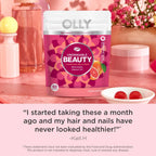 OLLY Undeniable Beauty Gummies - Biotina, Vitamina C y Queratina - 60 Gominolas