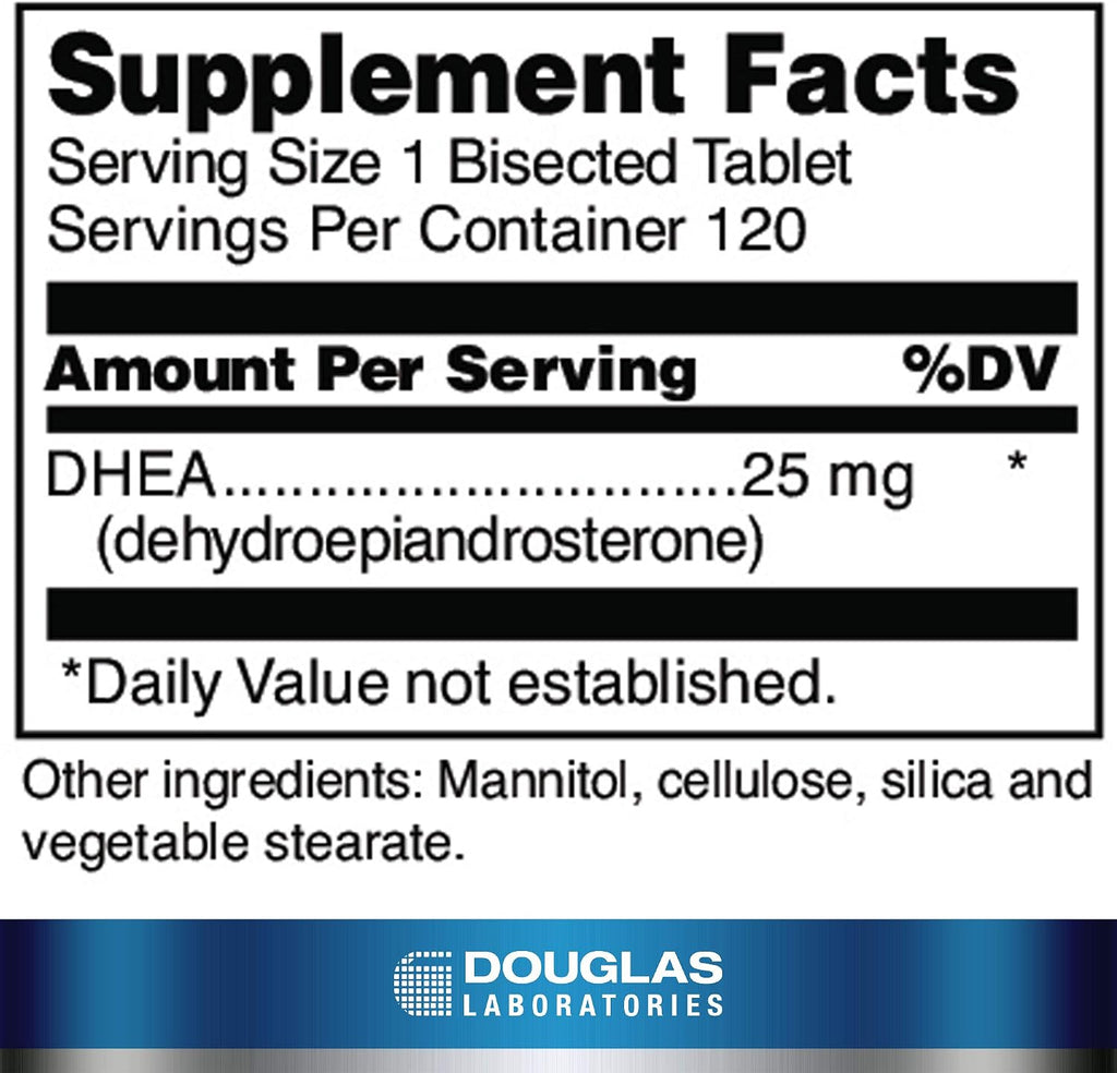 Douglas Laboratories DHEA 25 mg Comprimidos Sublinguales | 120 Comprimidos
