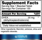 Douglas Laboratories DHEA 25 mg Comprimidos Sublinguales | 120 Comprimidos