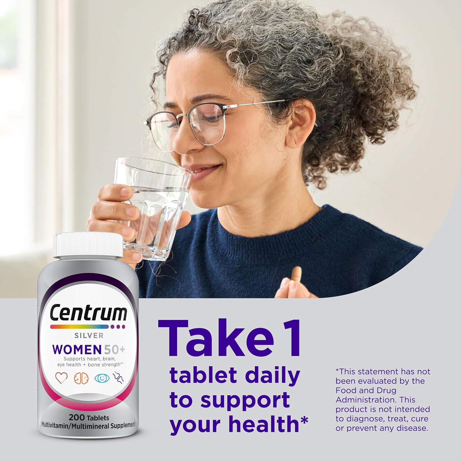 Centrum Silver Mujeres 50+ Multivitamínico, 65 Comprimidos