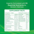Multivitamínico Bariátrico con Hierro - 24 Nutrientes Esenciales para Después de Cirugía Bariátrica - 90 Comprimidos
