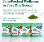 Rewind Super Greens Powder – Mejor Sabor con 40+ Superfoods, Sabor Cereza