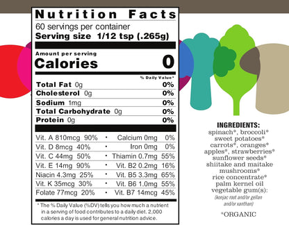 ENOF Polvo de Frutas y Verduras Orgánico - – Vitamina D: contribuye a la absorción y utilización normal del calcio – Image 3