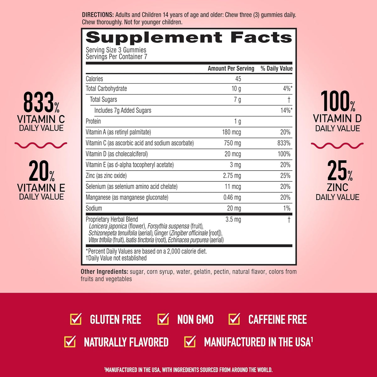 Airborne Vitamina C 750 mg Gominolas Sabor Frutas Variadas (21 unidades) – Image 4