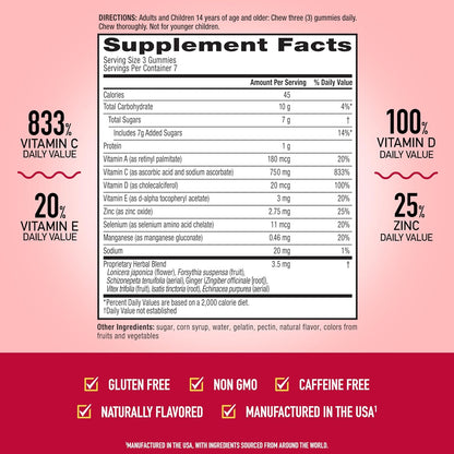 Airborne Vitamina C 750 mg Gominolas Sabor Frutas Variadas (21 unidades) – Image 4