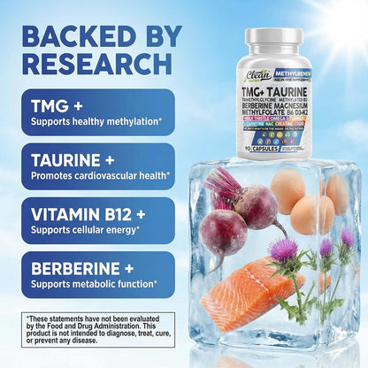 Clean Nutra TMG 1000mg - Multivitamínico – Vitaminas B6 y B12 metiladas: contribuyen al funcionamiento normal del – Image 3