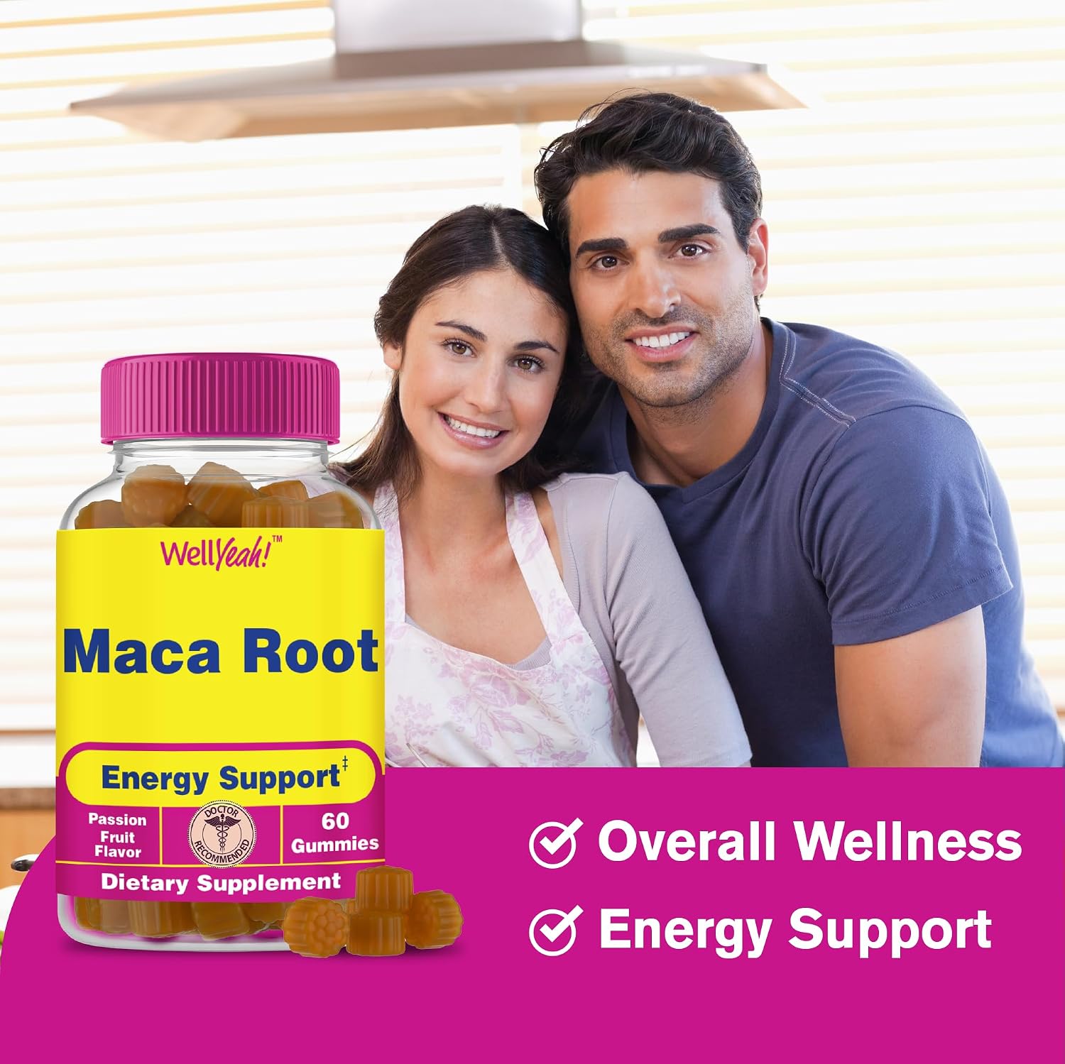 Gominolas de Maca Root | para Mujeres y Hombres | 200 mg | 60 unidades