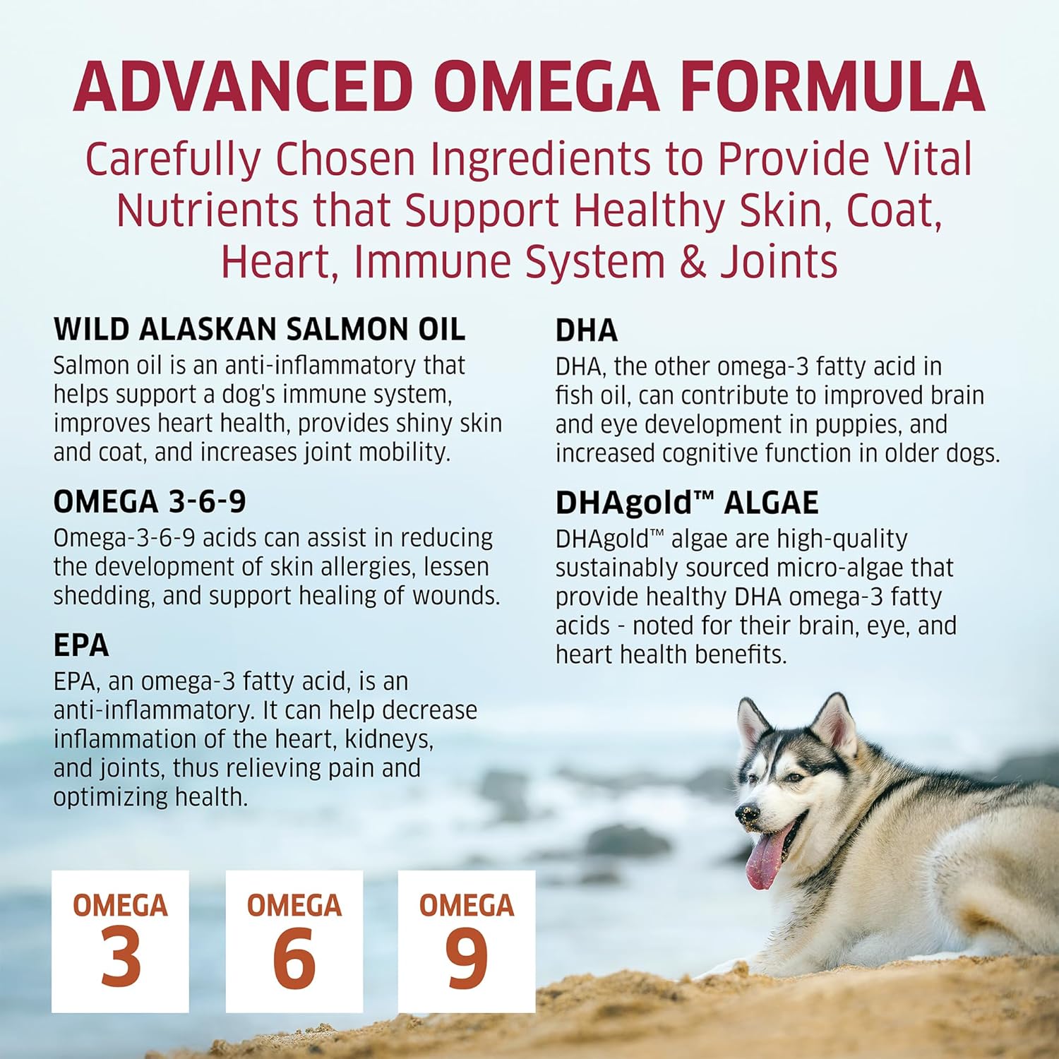 Aceite de Salmón para Perros - Masticables de Omega 3 - 120 uds