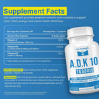 LifeStrength ADK 10 - 90 Cápsulas - Complejo de Vitaminas A, D3 10.000 UI y K2 (MK-7)