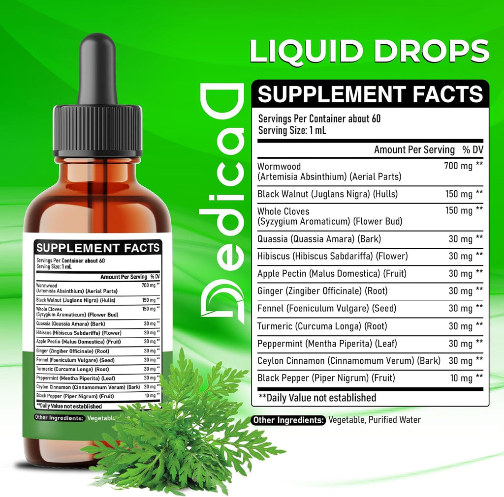 DEDICAD 12in1 Gotas de Artemisa - Complejo Herbal 12 Ingredientes - 60 Días