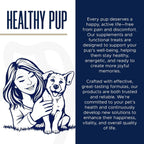 Healthy Pup Suplementos de Aceite de Pescado para Perros - 180 Golosinas Masticables - Omega 3, EPA, DHA, Biotina y Vitamina E - Piel y Pelaje Saludables