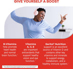 Geritol Multivitamin - Complemento Multivitamínico con Vitaminas B, Antioxidantes, Vitaminas C, E, D y Hierro - 27 Vitaminas y Minerales Esenciales - Sin Gluten - No GMO - 100 Comprimidos (2 Paquetes)