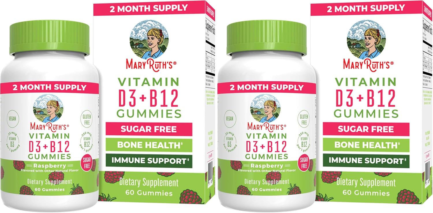 Gominolas de Vitamina D3 + B12 - Sin Azúcar - Vegano - 60 Unidades
