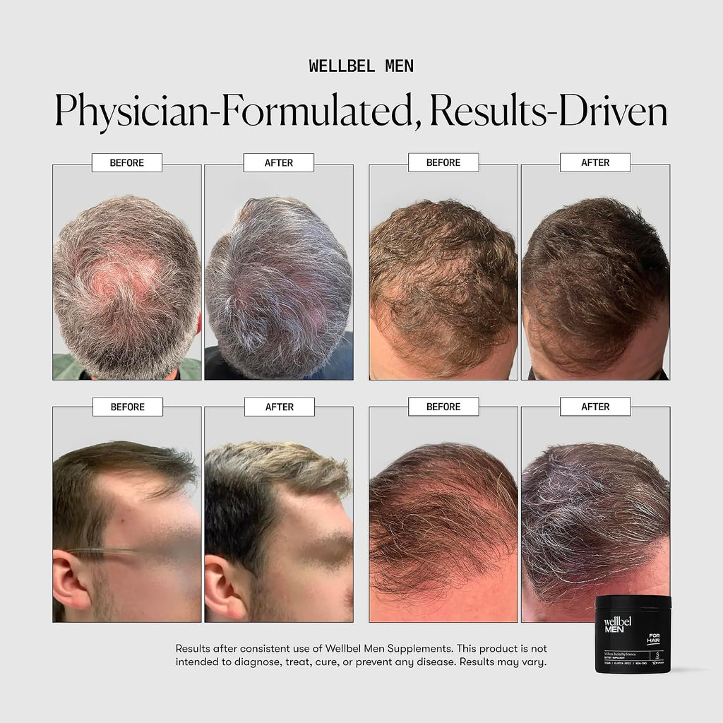 WELLBEL Men Complemento para Cabello, Piel y Uñas, Vegano, Sin Gluten y No GMO, 90 Cápsulas