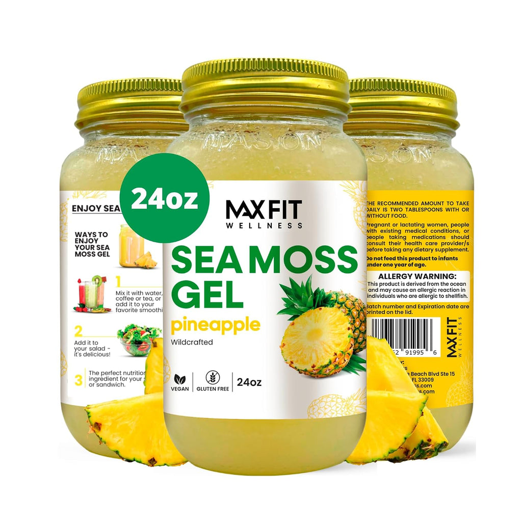 Sea Moss Gel Silvestre 24oz (680g) - 92 Vitaminas y Minerales - Superalimento Vegano No-GMO