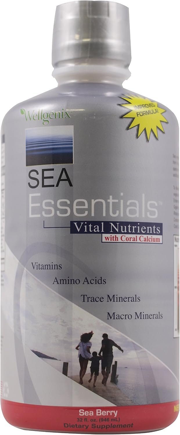 Wellgenix Sea Essentials Minerales Traza Líquidos, 6 Botellas de 946 ml (32 oz) cada una