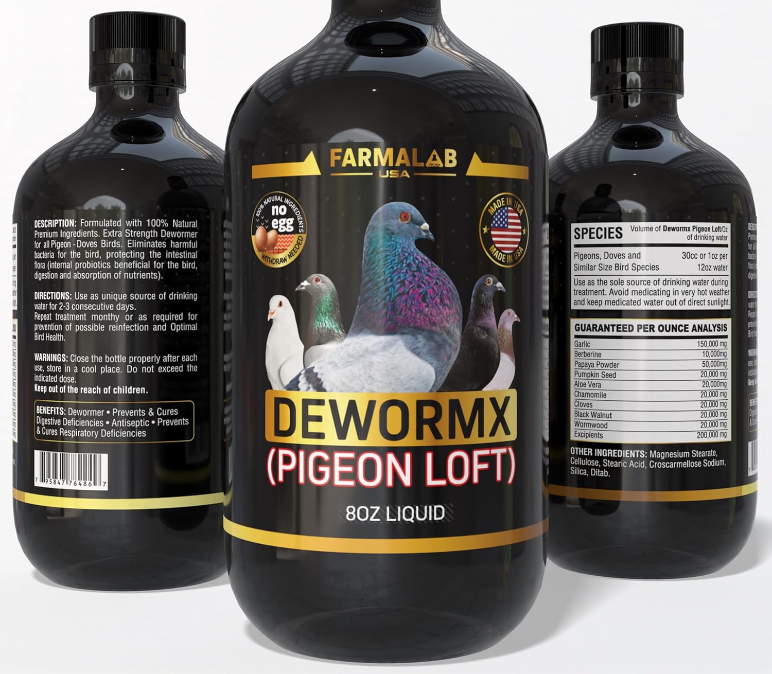 B12-5500 para Palomas - Complemento de Vitamina B12 y Hierro - 60 Comprimidos