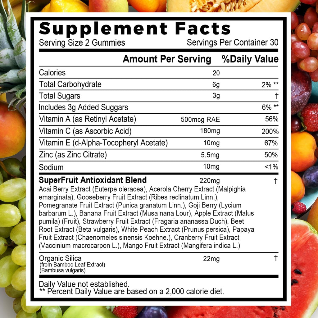 NutraPath Superfood Frutas y Verduras Gominolas (120 unidades), 12+ Superfrutas y 30 Verduras, Frutas y Hierbas, Vitaminas de Frutas y Verduras, No-GMO, a Base de Pectina, Sin Gluten